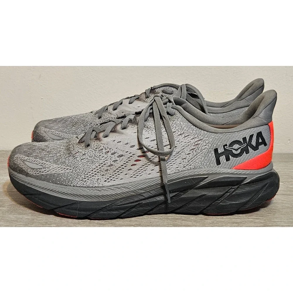Women Hoka One One Clifton‎ 8 Gray Pink 1119394 SDPK Woman's Size 11 B